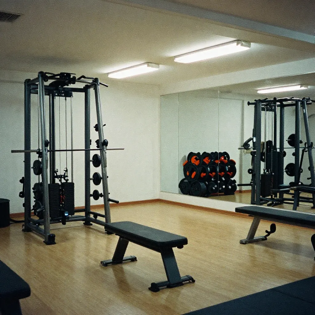 Recovery area with benches and storage units